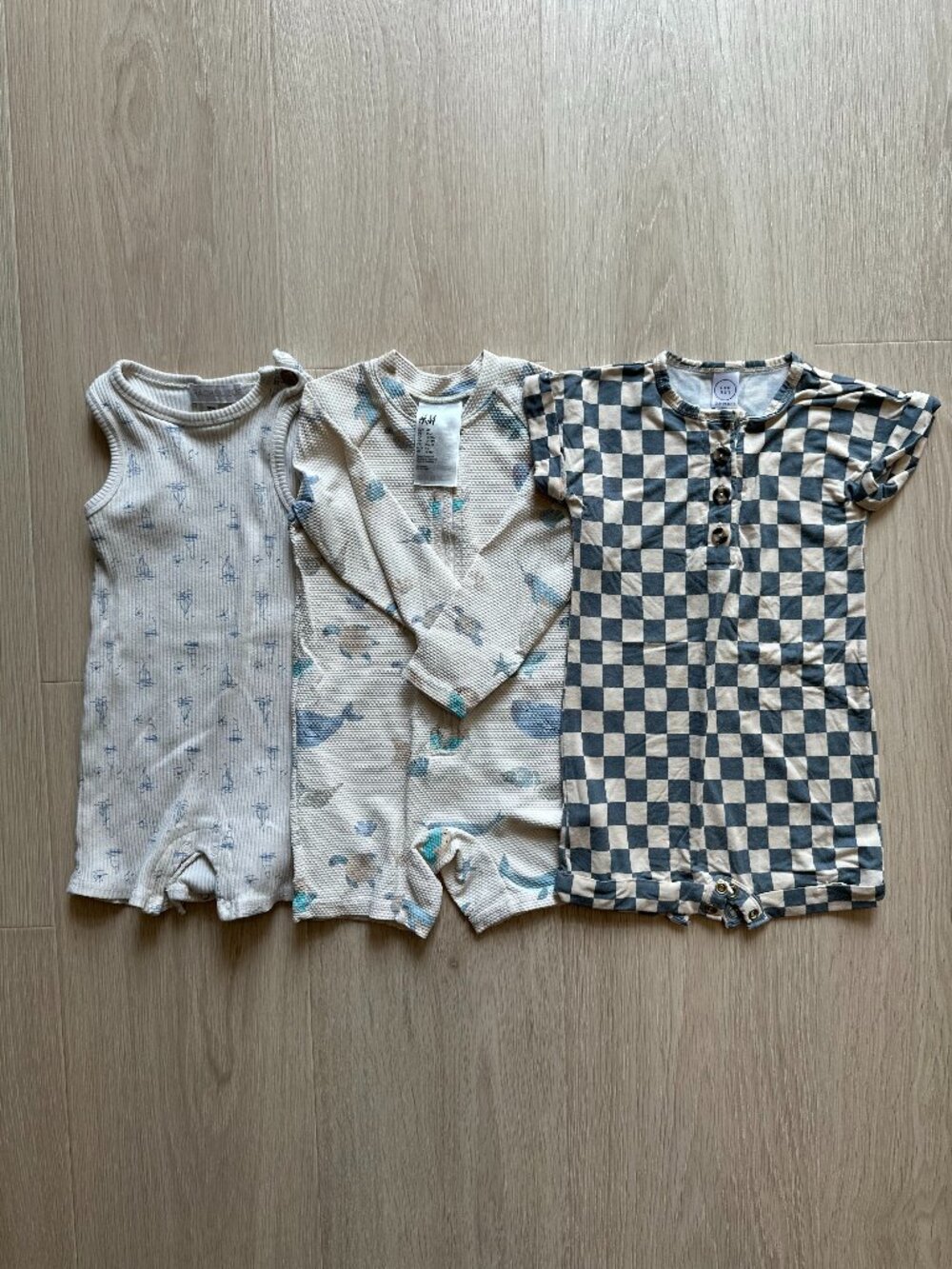 Lot of 3 Baby Boy Romper Outfit Bundle 12-24M Kids